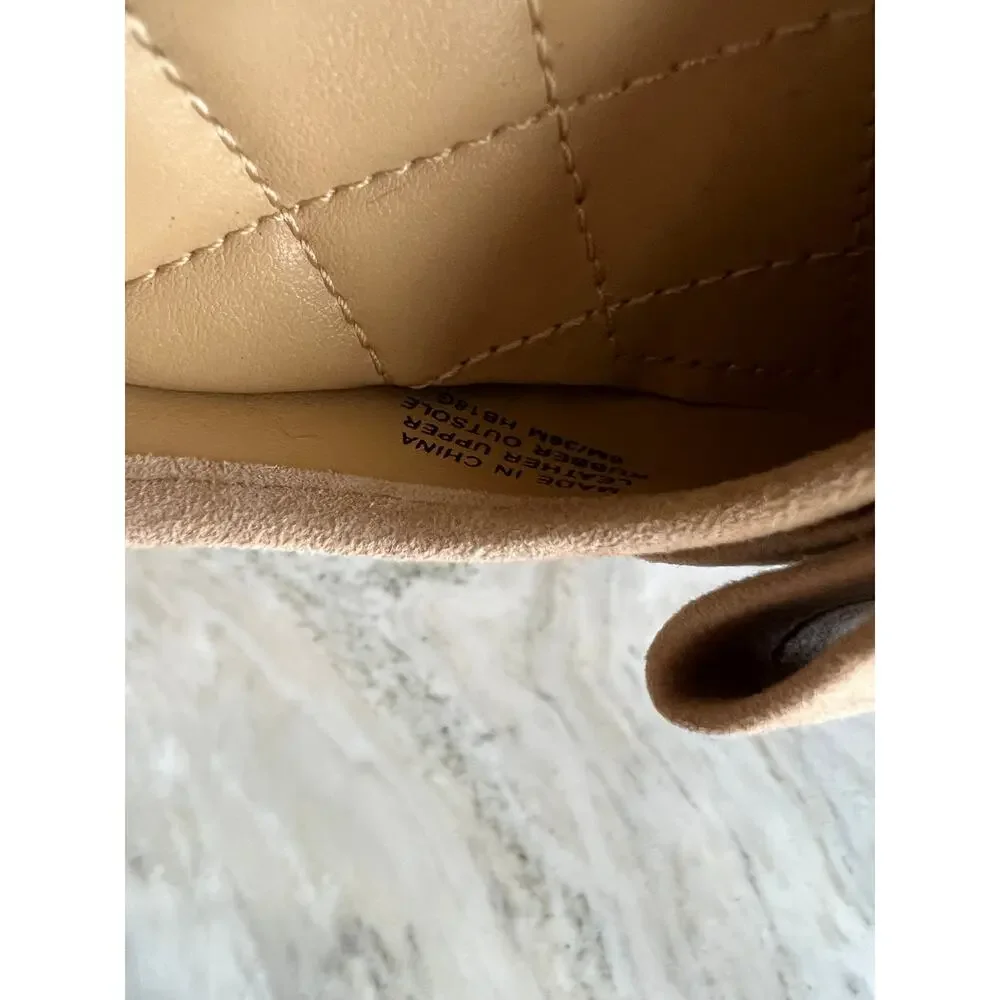 Michael Kors modest nude suede low heels bow detail 6